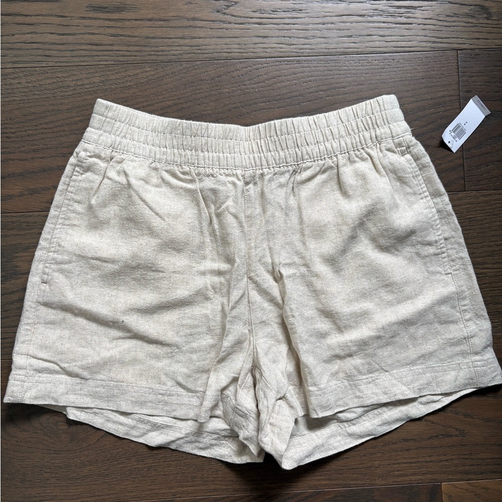 Old Navy Beige Linen Blend Shorts